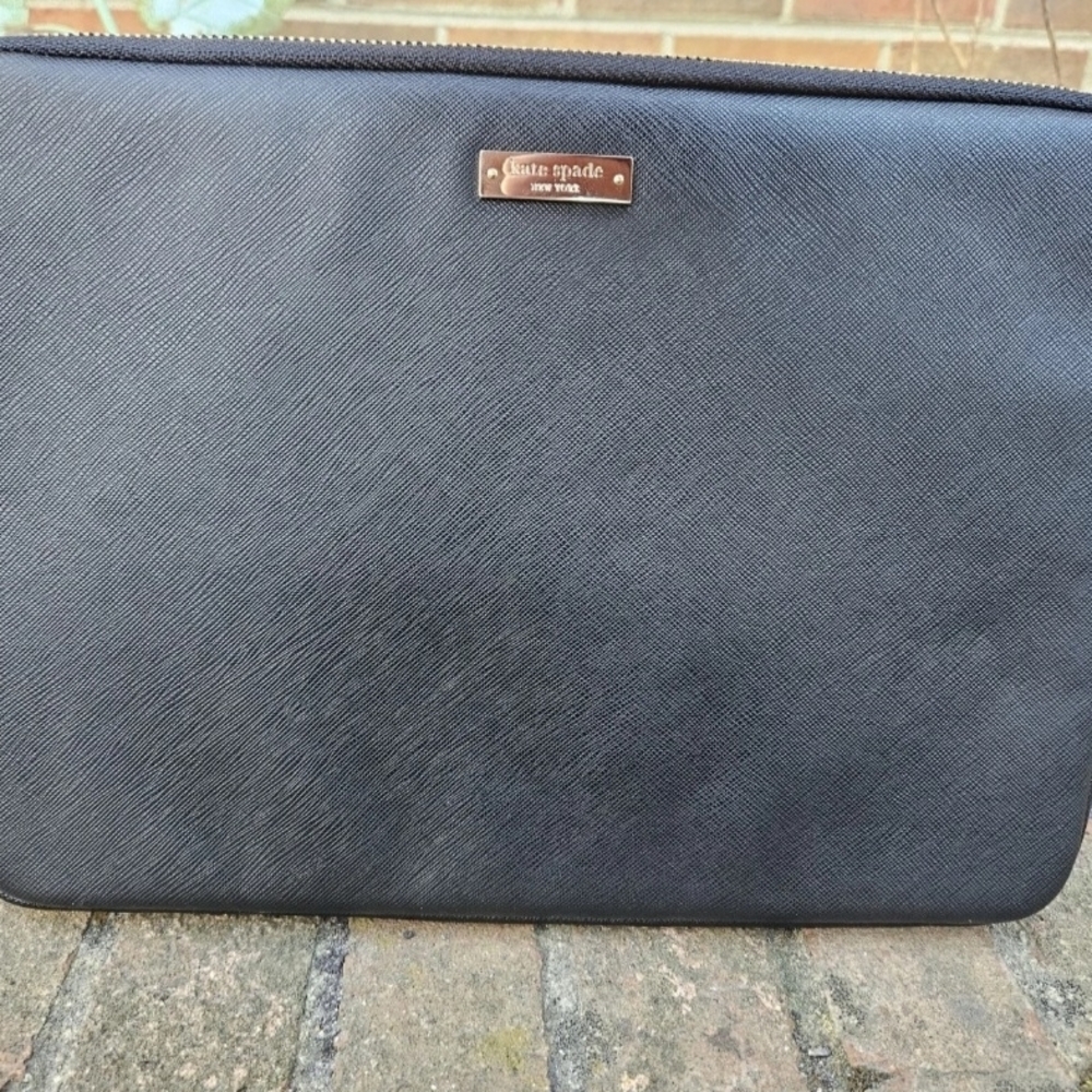 Kate Spade Slim 12" Black Laptop/Tablet Holder With Hot Pink Padding